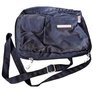 Y2K Baggallini x Chicos Travelers Black Nylon Crossbody Belt Bag Versatile VTG